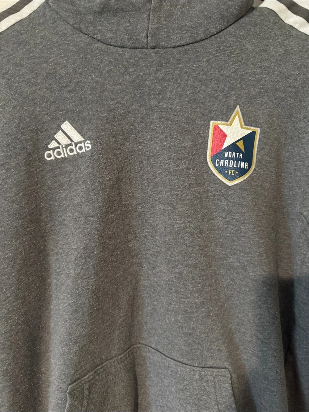 adidas Gray North Carolina FC Soccer Pullover